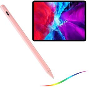 img 4 attached to 🖌️ Palm Rejection Stylus Pencil for 2020 iPad 8th Gen: Fine Tip, Apple Pencil Compatible, Drawing Pen Type C Charge - Pink