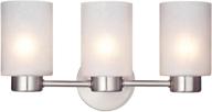 westinghouse lighting 6227900 sylvestre interior wall fixture: brushed nickel finish with frosted seeded glass - 3-light design логотип