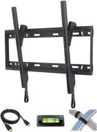 📺 premium atlantic tilting tv wall mount for 37-84 inch flat screen tvs: includes 6ft hdmi cable, cable ties, and leveler - pn63607152 logo