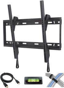 img 4 attached to 📺 Premium Atlantic Tilting TV Wall Mount for 37-84 inch Flat Screen TVs: Includes 6ft HDMI Cable, Cable Ties, and Leveler - PN63607152