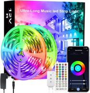 🎵 65.6ft led strip light for bedroom, music sync color changing smart rgb tape light strip for tv, home decoration, rope lights logo