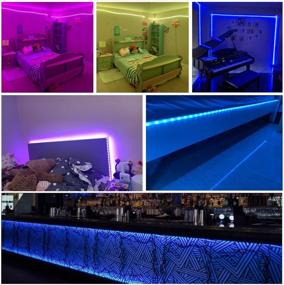 img 2 attached to 🎵 65.6ft LED Strip Light for Bedroom, Music Sync Color Changing Smart RGB Tape Light Strip for TV, Home Decoration, Rope Lights