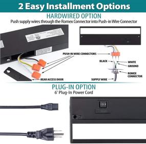img 1 attached to 💡 NSL LTSPRO 3 Color Temperature (2700K, 3000K, 4000K) - 9 inch Black Finish Dimmable LED Task Light - Under Cabinet Lighting