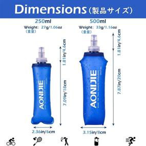 img 3 attached to 🚰 TRIWONDER BPA-Free TPU Soft Folding Water Flask - Collapsible Hydration Pack for Running, Hiking, Cycling, Climbing