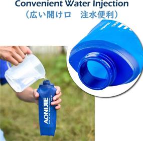 img 1 attached to 🚰 TRIWONDER BPA-Free TPU Soft Folding Water Flask - Collapsible Hydration Pack for Running, Hiking, Cycling, Climbing