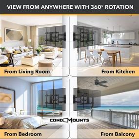 img 3 attached to Condomounts Wrap Around Column TV Mount: No-Drill Solution for Round & Square Columns/Poles, Ideal for 38"-152" Circumference (12"-48" Diameter)