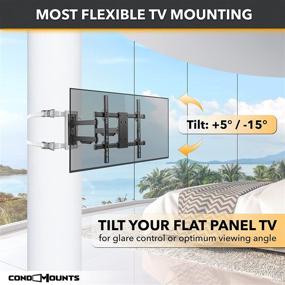 img 1 attached to Condomounts Wrap Around Column TV Mount: No-Drill Solution for Round & Square Columns/Poles, Ideal for 38"-152" Circumference (12"-48" Diameter)