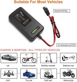 img 1 attached to 🔌 ULTRAPOWER 4Amp 12.8V-14.4V Lipo LifePO4 Battery Charger: Intelligent 4-Stage Maintenance Trickle Charger for Cars, Motorcycles, Lawn Mowers, Toy Cars, and Golf Carts