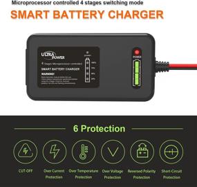 img 2 attached to 🔌 ULTRAPOWER 4Amp 12.8V-14.4V Lipo LifePO4 Battery Charger: Intelligent 4-Stage Maintenance Trickle Charger for Cars, Motorcycles, Lawn Mowers, Toy Cars, and Golf Carts