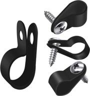 🔩 100pcs 1/4 inch rope light p-style mounting clips - black nylon plastic cable clamps with stainless steel pan head phillips screws for cable conduit - m-034-bk-ls logo