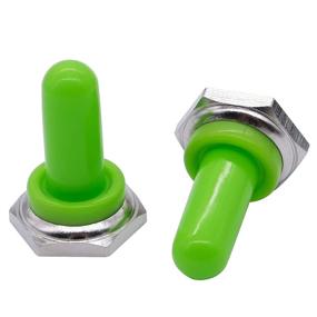 img 2 attached to 🔒 Protect Your Toggle Switch with Mxuteuk 5Pcs Green 12Mm Waterproof Rubber Boot Cover Cap Ten-MZ-G