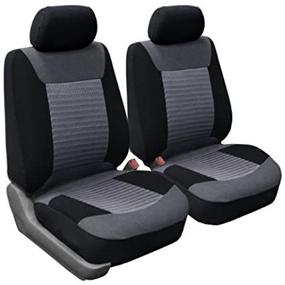 img 2 attached to FH Group FB062GRAY102 Seat Cover (Premium Fabric With 3D Air Mesh Airbag Compatible (Set Of 2) Gray)