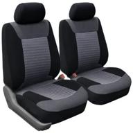 fh group fb062gray102 seat cover (premium fabric with 3d air mesh airbag compatible (set of 2) gray) logo