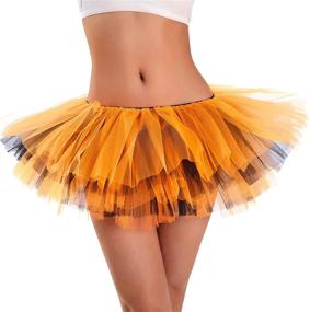 img 3 attached to 👗 Phantomon Women's Teens Classic Elastic 5 Layered Tulle Ballet Skirt - Vintage 1950s Style, Short Skirt for Adults