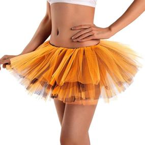 img 2 attached to 👗 Phantomon Women's Teens Classic Elastic 5 Layered Tulle Ballet Skirt - Vintage 1950s Style, Short Skirt for Adults