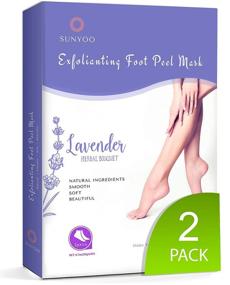 img 4 attached to Foot Peel Masks Exfolianting Booties 2 Pack - Callus & Dead Skin Remover for Soft Feet, Repair Rough Heels - Lavender Scented - Men & Women