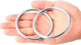 img 2 attached to ⭕ Abimars 3" Seamless Welding O-Ring 304 Stainless Steel Rings - Versatile Metal O Ring for Macrame, Camping, Pet Supplies, and More - 4 Pack