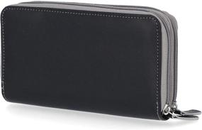 img 1 attached to 👝 Skechers Women's Double Zipper RFID Clutch Travel Wallet - Bi-Fold Accessory in Black, One Size