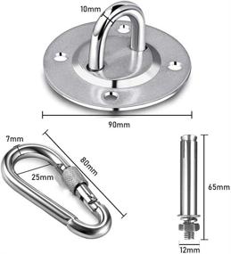 img 3 attached to 🔗 High-Quality Stainless Steel Hanging Kit for Swing Hangers, Hammocks, Tires, Trapeze Yoga - Includes Swivel Spinner, Global Swivel Hook, Locking Snap Hooks for Wooden Sets