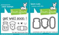 lawn fawn get well soon stamp and die set - lf682 (stamp) & lf683 (die) - customized set logo