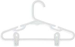 img 1 attached to 🧺 Honey-Can-Do Kid's Tubular Hanger with Clips and Dress Notches, White - 3-Pack for Efficient Organization