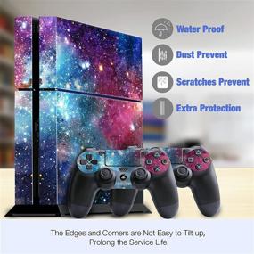 img 2 attached to 🌌 MATTAY PS4 Starry Galaxy Whole Body Vinyl Skin Sticker Decal Set for Playstation 4 System Console and Controllers