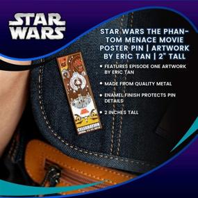 img 1 attached to 🌟 Collectible Star Wars The Phantom Menace Movie Poster Enamel Pin - Exclusive Artwork by Eric Tan, 2 Inches Tall