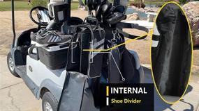 img 2 attached to 🏌️ CaddyDaddy Golf Shoe Bag - Modern Design in Black and Grey for Improved SEO