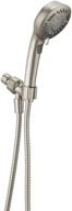 🚿 enhance your shower experience with delta 75601sn 7-spray hand shower in spotshield brushed nickel logo