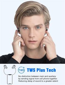 img 1 attached to 🎧 Беспроводные наушники Nillkin True Wireless Bluetooth 5.0 TWS Стерео спортивные наушники с aptX, IPX5 водонепроницаемость, HiFi внутриканальные наушники, встроенный микрофон, премиальный звук и глубокие басы для спорта (зеленый)