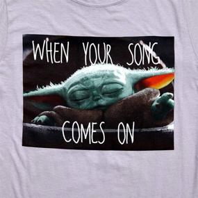 img 1 attached to Adorable STAR WARS Baby Yoda Mandalorian Child Song T-Shirt for Trendy Young Women and Teen Girls