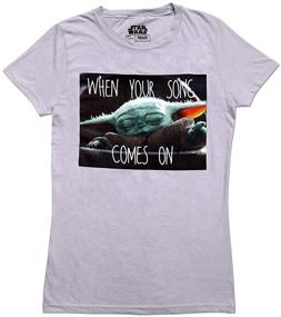 img 2 attached to Adorable STAR WARS Baby Yoda Mandalorian Child Song T-Shirt for Trendy Young Women and Teen Girls