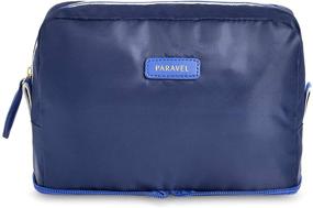 img 3 attached to 🧳 Foldable Travel Toiletry Bag, Scuba Navy - Lightweight Paravel Organizer for Jewelry, Tech, and Toiletries - Water Resistant Nylon Makeup Pouch