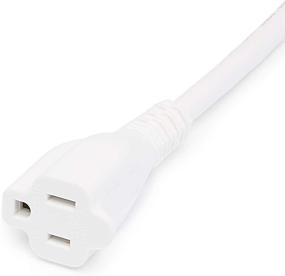 img 2 attached to 🔌 Amazon Basics удлинитель на 3 фута - идеально подходит для бытовых приборов мощностью 13 ампер, 125 вольт - элегантный белый дизайн