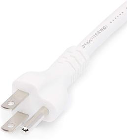img 1 attached to 🔌 Amazon Basics удлинитель на 3 фута - идеально подходит для бытовых приборов мощностью 13 ампер, 125 вольт - элегантный белый дизайн