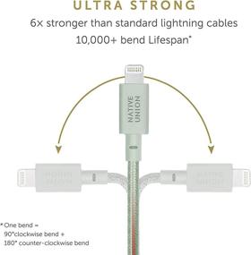 img 2 attached to Native Union Belt Cable - 4Ft Ultra-Strong Reinforced [MFi Certified] Durable Lightning To USB Charging Cable With Leather Strap Compatible With IPhone/IPad (Sage)