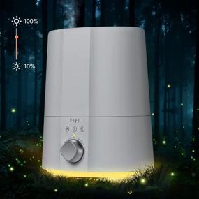 img 1 attached to 🌬️ Quiet Ultrasonic Air Humidifiers for Baby, 2.5L Cute Cool Mist Humidifier - 28dB Noise Level, Night Light, 4 Timing, Auto Shut-Off, 30H Humidifying - Ideal for Babies and Plants (White)