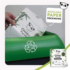 img 1 attached to The Cheeky Panda Bamboo Toilet Tissue Paper: 4-Pack (3-Ply, 200 Sheets) - Hypoallergenic, Plastic-Free, Eco-Friendly, Super Soft, Strong, & Sustainable