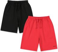 🩳 kowsport boys' cotton shorts with pockets - 2 pack of clothing and shorts logo