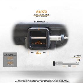 img 2 attached to 🔒Gen-Y 61072 Замок прицепной сцепки - подходит для приемников 2” и 2.5”, с замком прицепной сцепки, штифтом для восприятия и другими - Класс III, IV, V - 5/8” x 3-1/8” Нержавеющая сталь с пластиковой крышкой