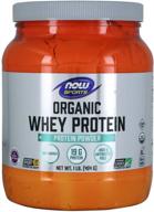 🏋️ now sports nutrition certified organic whey protein powder - unflavored, 1lb (19g) for enhanced fitness results logo