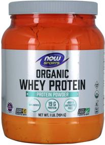 img 4 attached to 🏋️ NOW Sports Nutrition Certified Organic Whey Protein Powder - Unflavored, 1lb (19g) for Enhanced Fitness Results