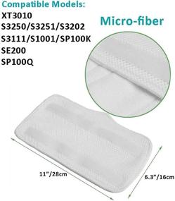 img 3 attached to Affordable set of 4 Replacement Microfiber Pads for Shark Steam Mop S3251 SE200