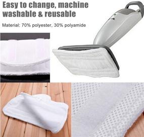 img 2 attached to Affordable set of 4 Replacement Microfiber Pads for Shark Steam Mop S3251 SE200