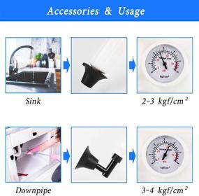 img 1 attached to Gentic Air Pressure Drain Unblocker: Powerful Manual Pneumatic Dredge Equipment for Toilet, Bathroom Drain, Kitchen Sink - White