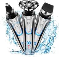 🪒 ceenwes 3-in-1 electric shaver for men - rotary wet & dry razor, nose hair trimmer, beard & sideburns trimmer - rechargeable cordless shaving device logo