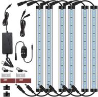 🔆 cnsunway lighting under cabinet led lighting kit - 6 pack, 12 inches dimmable light bars for kitchen, closet, shelf - super bright 3600 lumens, 5000k daylight логотип