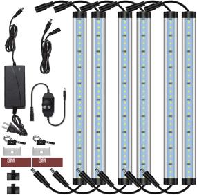 img 4 attached to 🔆 CNSUNWAY LIGHTING Under Cabinet LED Lighting Kit - 6 Pack, 12 Inches Dimmable Light Bars for Kitchen, Closet, Shelf - Super Bright 3600 Lumens, 5000K Daylight