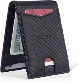 img 4 attached to 💳 TOMULE Minimalist Leather Wallets with RFID Blocking for Men's Accessories