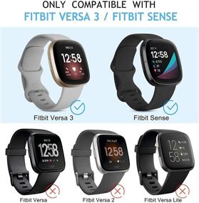 img 1 attached to 🌟 Премиум силиконовые заменяемые ремешки для Fitbit Sense/Versa 3 - стильные и удобные браслеты для мужчин и женщин